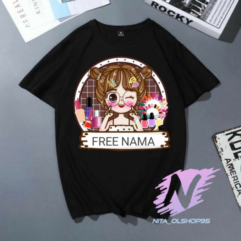 kaos Animasi kartun anak lucu baju animasi make up gratis nama