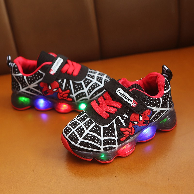 SEPATU LED ANAK Spiderman