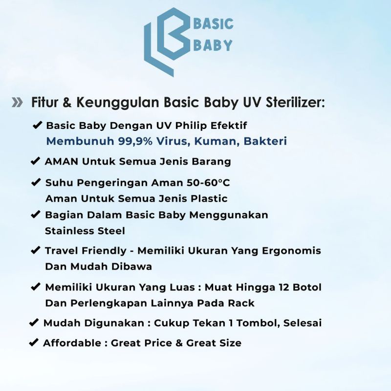 Basic Baby UV BOX Multi Function UV Sterilizer Dryer -basicbaby