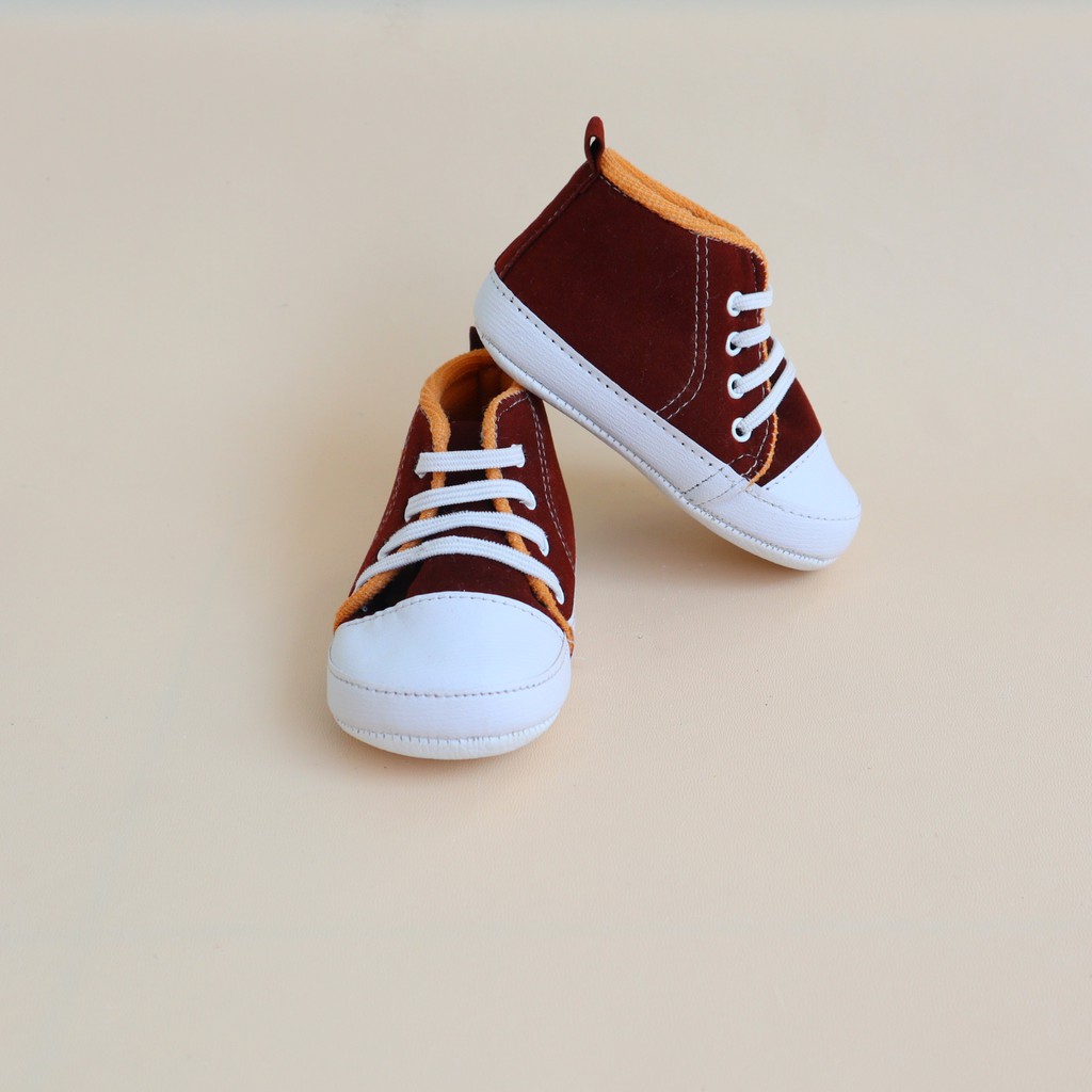 Sepatu Anak Bayi Laki - laki 0 - 12 Bulan Bahan Kanvas kain Motif Baby Shoes