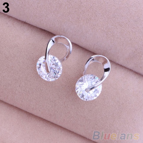 Hu Hu Hu Hu Hu Alat Bantu Pasang Kacamata♡ Anting Tusuk Wanita Hias Cubic Zirconia Berkilau Untuk Hadiah / Cocktail