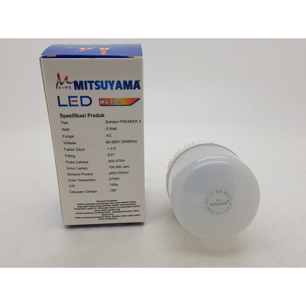 Lampu LED 5 watt PREMIER III Model CAPSUL Merk MITSUYAMA GARANSI 1 THN