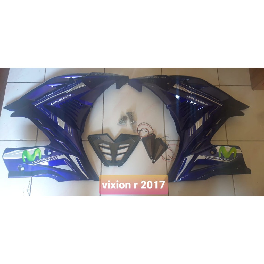 half fairing / semi fairing / sayap samping vixion new r 2017 - sekarang bahan abs tebal