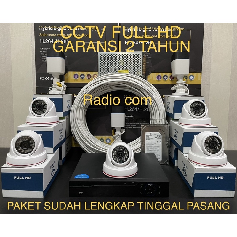 PAKET CCTV 8 CHANNEL 8 CAMERA 5MP FULL HD IR SONY