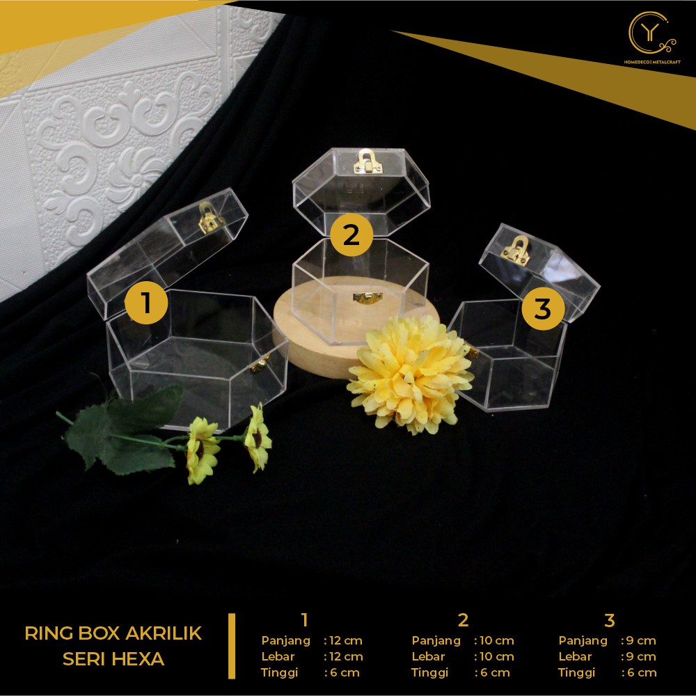 Yen Tempat Cincin Akrilik Polos Tempat Cincin Lamaran Tempat Cincin Akrilik