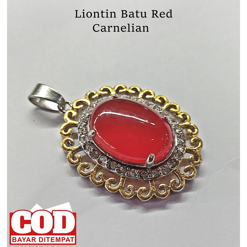 Liontin Batu Red Baron Kristal Natural