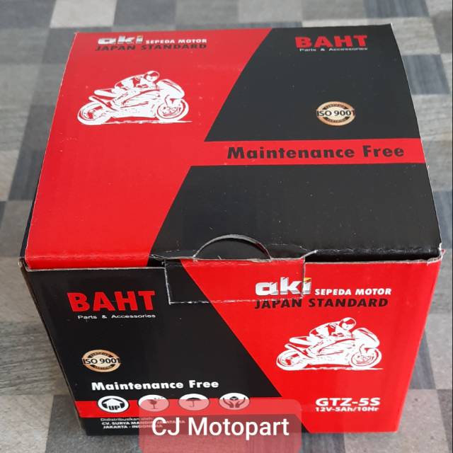 AKI KERING (SEMI KERING) GTZ5S 12V-5Ah/10Hr BAHT MAINTENANCE FREE STANDAR JEPANG