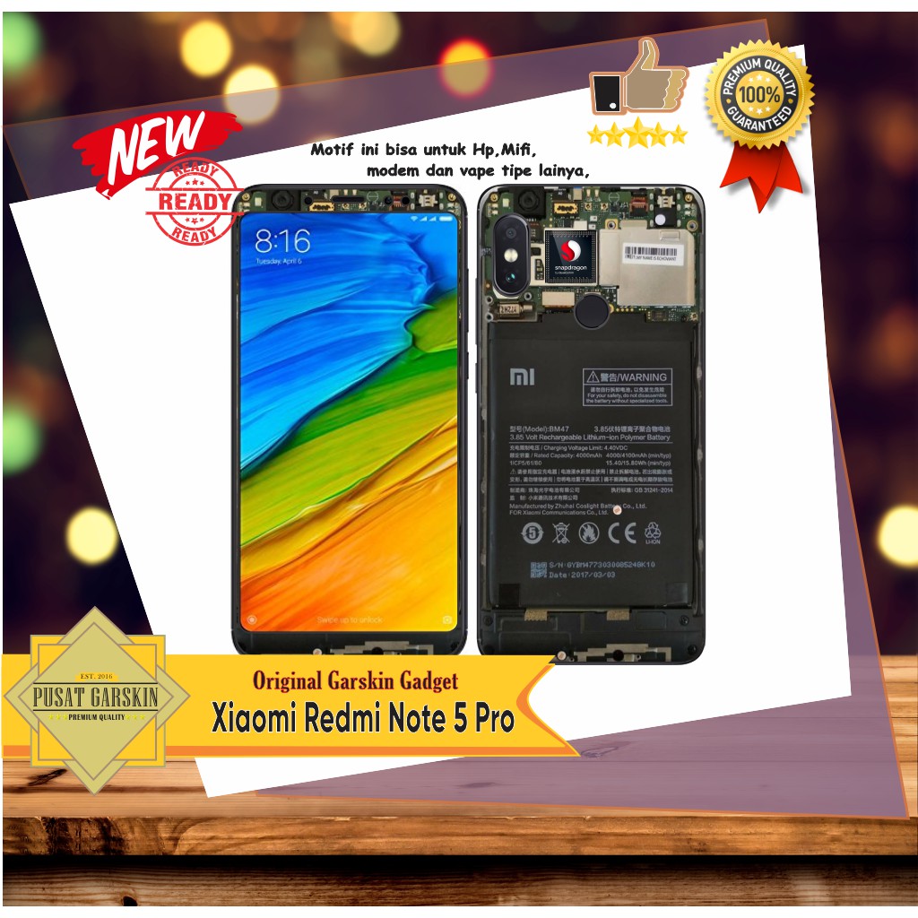 Original Garskin Xiaomi Redmi Note 5 Pro - Mesin Exclusif