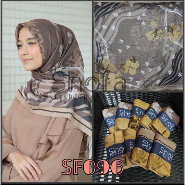 Best seller Hijab Voal Segiempat Motif / Jilbab Motif Premium TERLARIS !!-SF 096