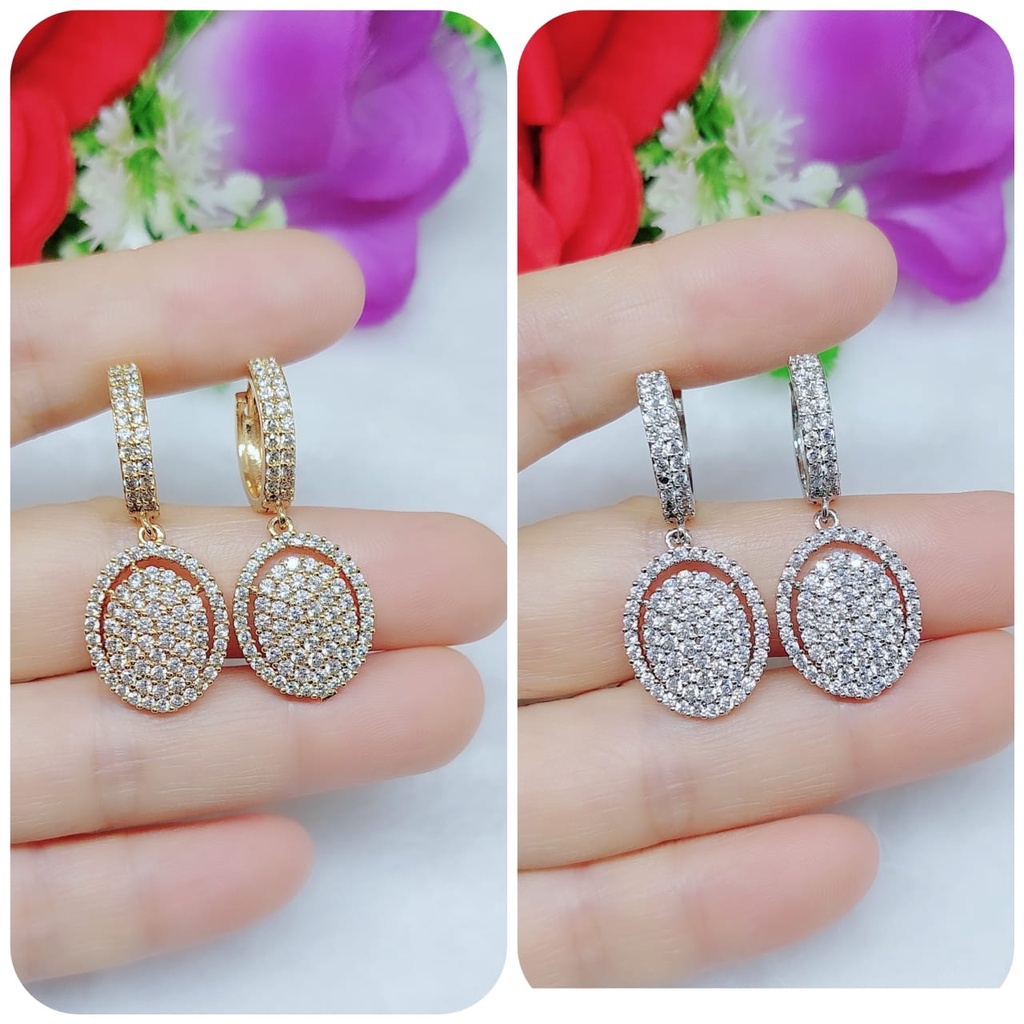 Anting xuping mata full lapis emas  perhiasan fashion 0482-0484