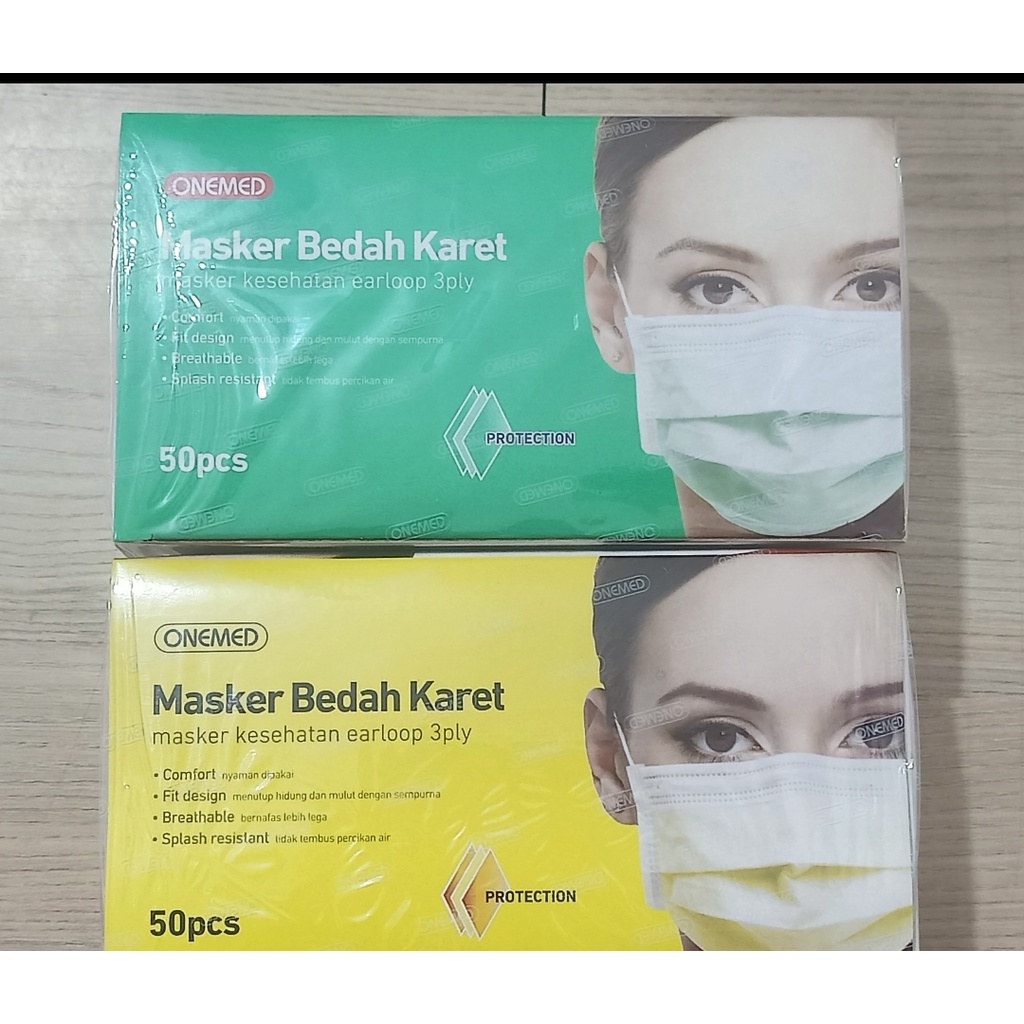 Masker bedah karet earloop - Box onemed