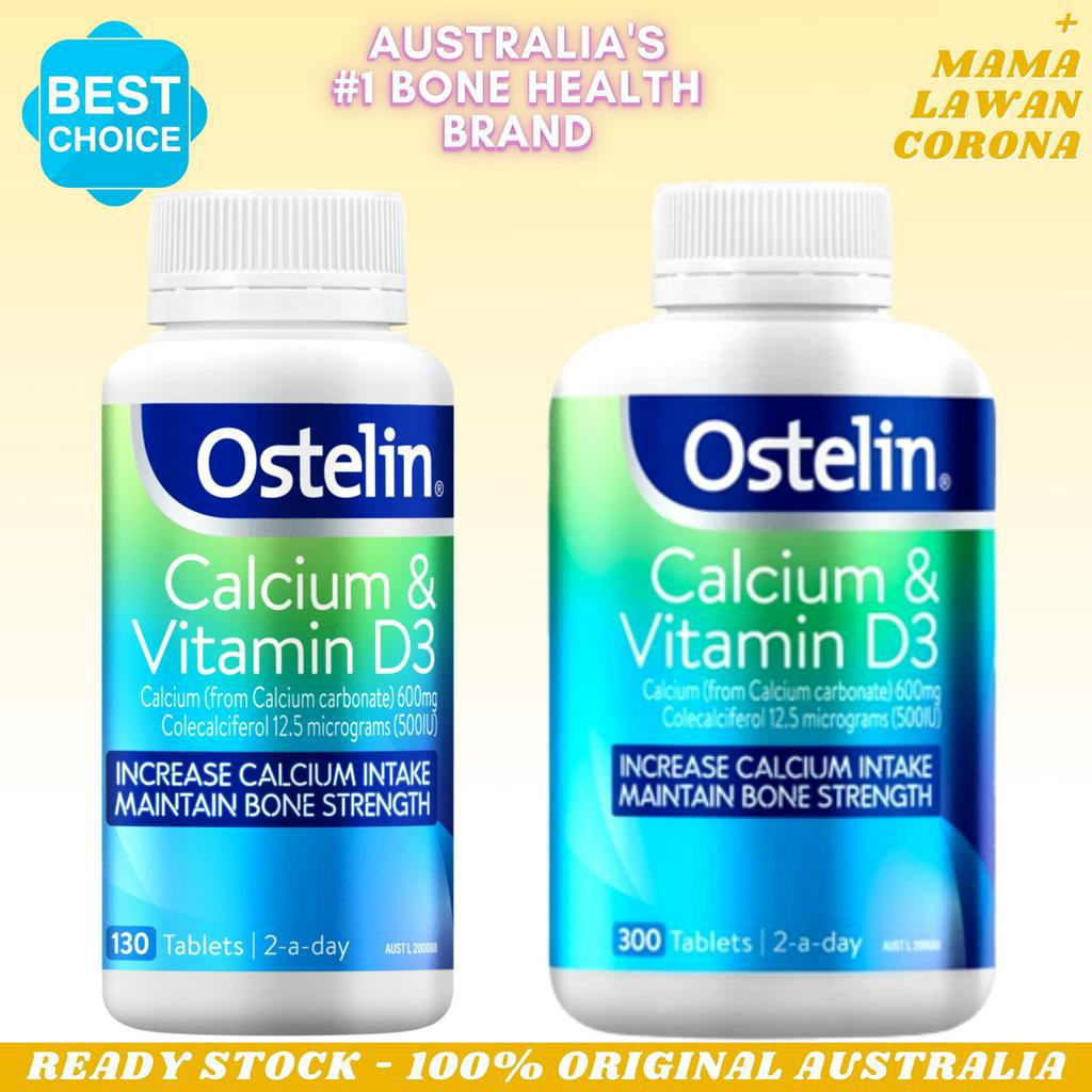 OSTELIN Vitamin D3 1000IU 300 Capsules AUSTRALIA Vit D 1000 iu Capsule Kapsul Aussie / Calcium D3 130 Tablets 300 Cal DK2 60 Tablet