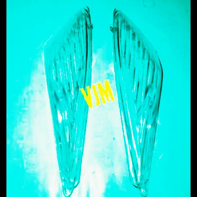 MIKA KACA LAMPU SEN SEIN RITING DEPAN VARIO LAMA VARIO 110 KARBU ORI 1 SET