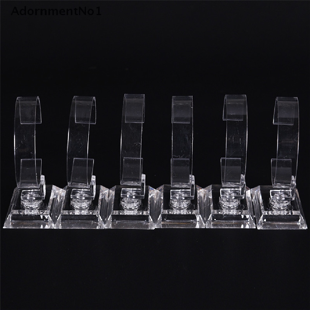 (AdornmentNo1) 2pcs / Set Stand Holder / Dudukan Display Gelang / Jam Tangan / Perhiasan Bahan Akrilik Transparan Dapat Dilepas