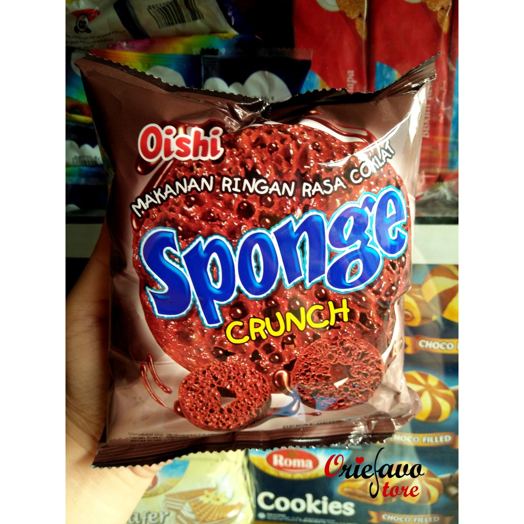 

Oishi Sponge Crunch Coklat (Perpak Isi 20gr x 10 Pcs)