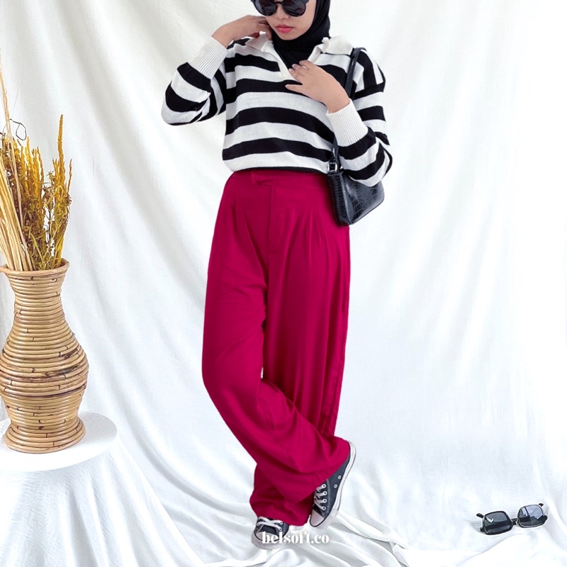 Belsoft - Highwaist Kulot Pink Fuschia