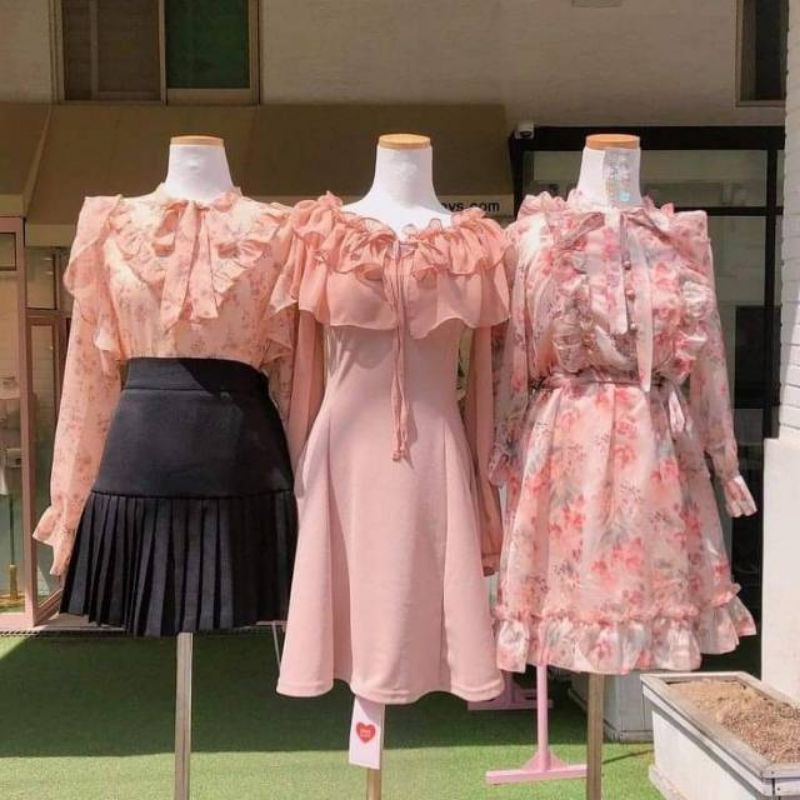 

paket usaha dress vintage bunga isi 1pcs