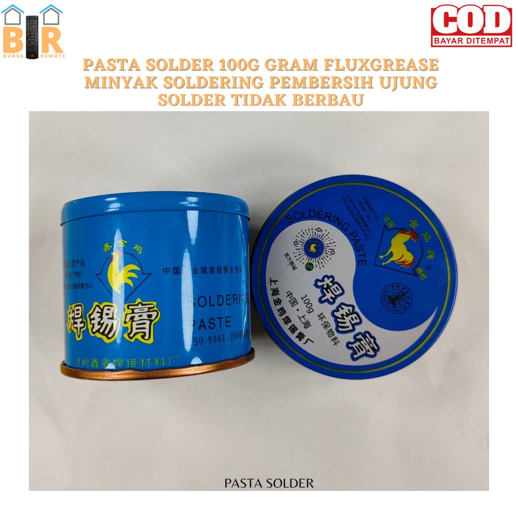 PASTA SOLDER 100G GRAM FLUXGREASE MINYAK SOLDERING PEMBERSIH UJUNG SOLDER TIDAK BERBAU