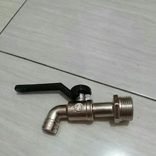 Kran Air 3/4 / 1/2 Hpp Kamar Mandi (kran Bola Hpp Gg Biru 3/4 / 1/2 )