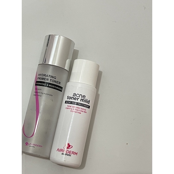 AIRIN DERM PAKET ACNE ( HYDRATING PRIMER TONER & ACNE MILD TONER) PRELOVED