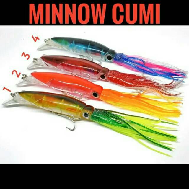 Minnow Cumi Umpan Trolling Bukan Rapala