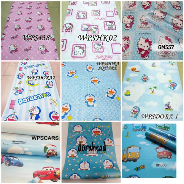 Wallpaper Sticker Karakter Cartoon Walpaper Dinding  Stiker  