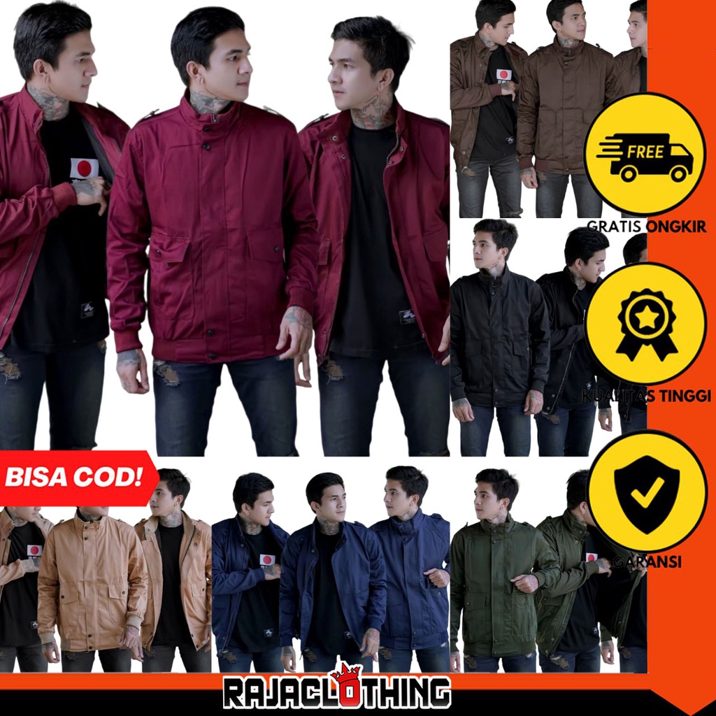 RCL - Jaket Bomber Pria / Jaket Motor Canvas Pria / Jaket Aragon Klasik Original NWS