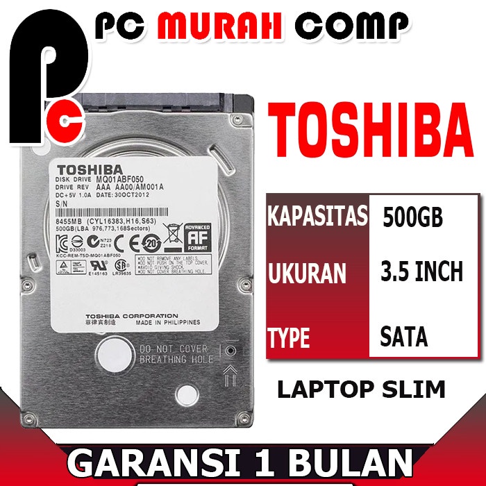 Hdd Internal Laptop 500GB Sata Slim