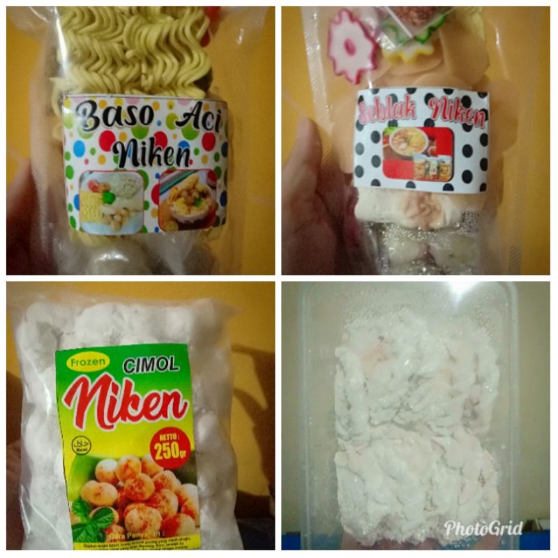 

niken cimol / seblak / bakso aci / cireng isi ayam pedes