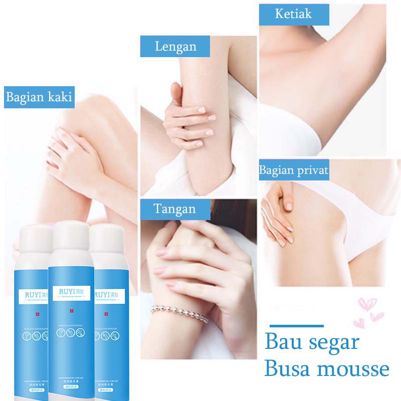 Cream Krim Spray Penghilang bulu permanen rambut Hair removal cream 120ml Rambut ketiak Penghilang bulu Bagian privat kaki Lengan Krim penghilang rambut cepat yang aman lembut tanpa rasa sakit