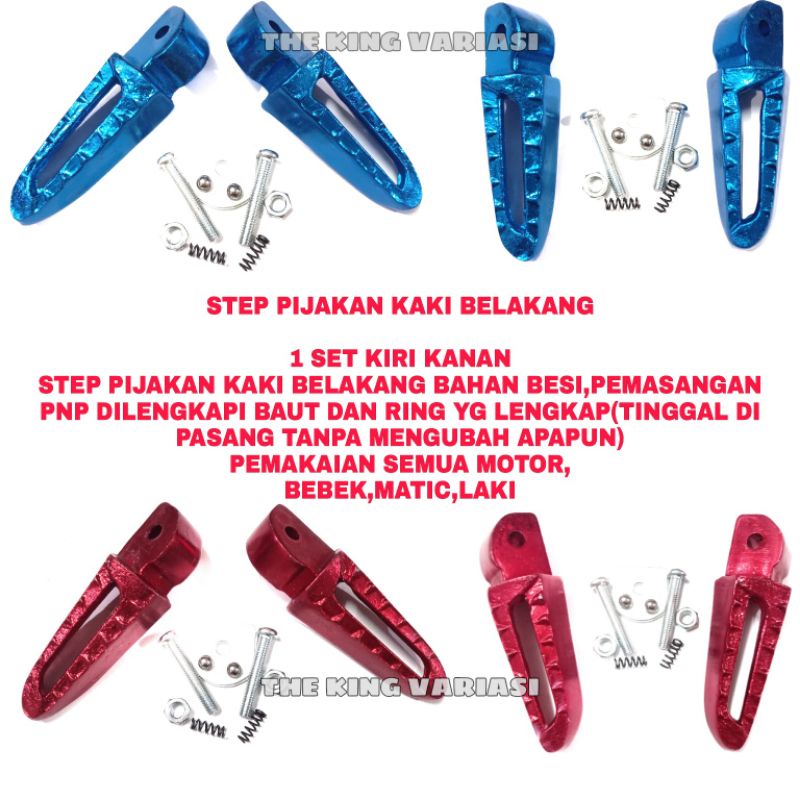 STEP PIJAKAN KAKI BELAKANG MOTOR/PIJAKAN KAKI MOTOR/STEP BELAKANG MOTOR/STEP MOTOR UNIVERSAL/STEP