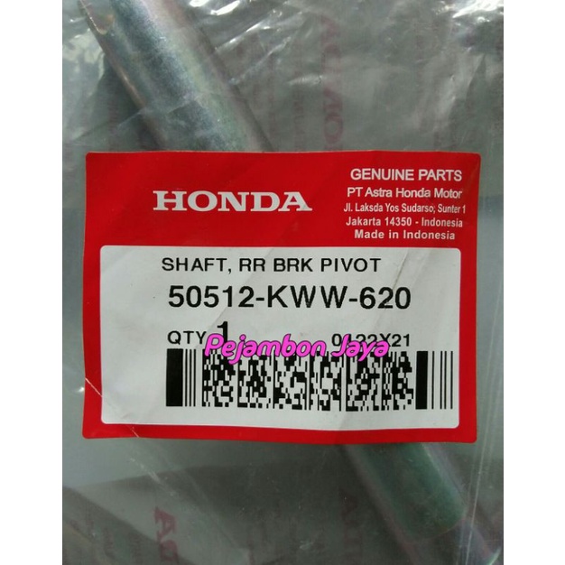 50512KWW620 SHAFT RR BRK PIVOT