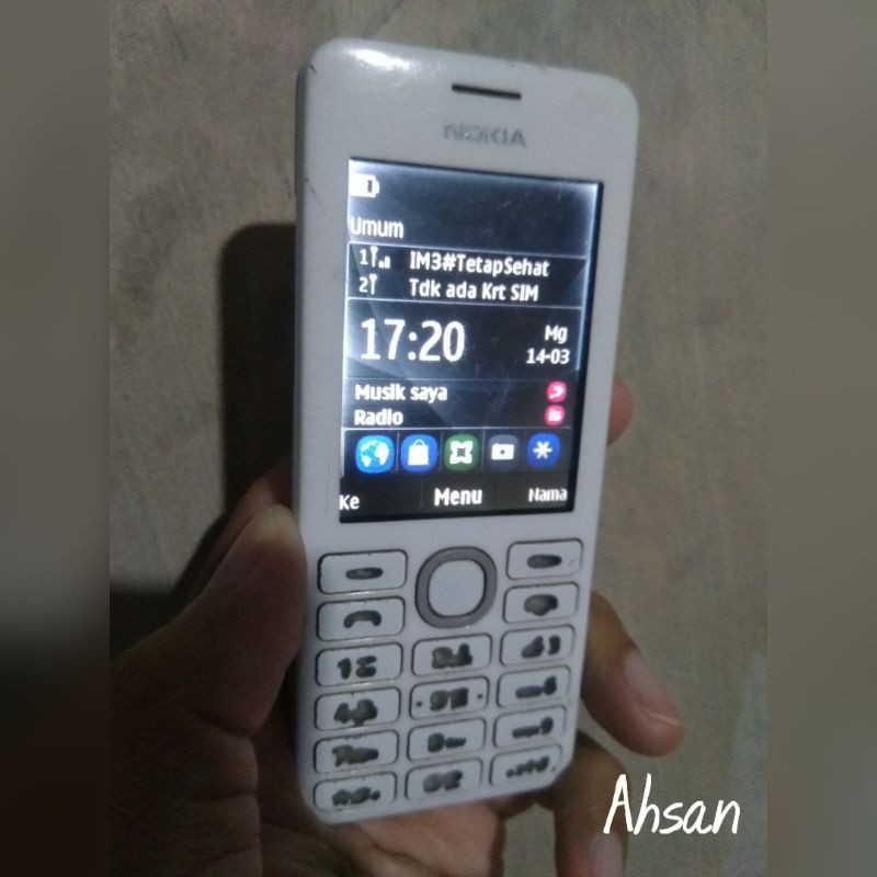 Nokia 206 batangan hp saja tanpa batre