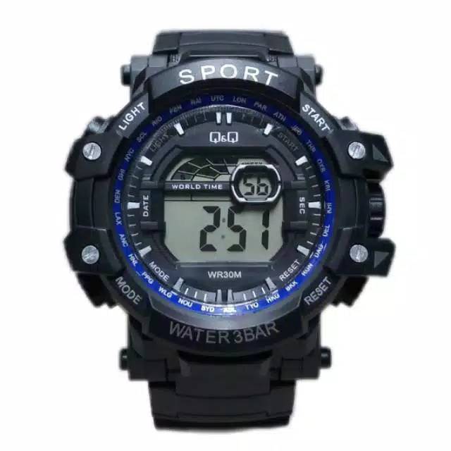 Jam Tangan Pria Strap Rubber Sporty Q&amp;Q Digital  QQ002