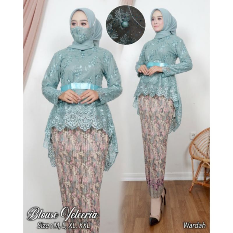 SETELAN KEBAYA AURORA FULL TILE/SETELAN KEBAYA PITA/KEBAYA MODERN/KEBAYA PESTA