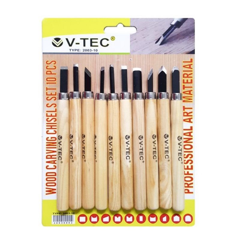 

V-TEC WOOD CARVING KNIFE 1 SET 10 PCS/ PISAU UKIR