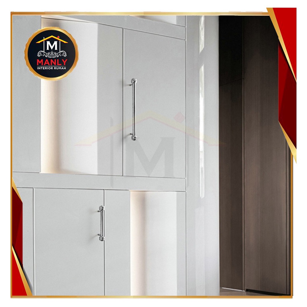 Handle Bling-Bling Tarikan Kristal Handle Lemari Handle Minimalis Gold &amp; Silver 96 MM Tarikan Laci Minimalis