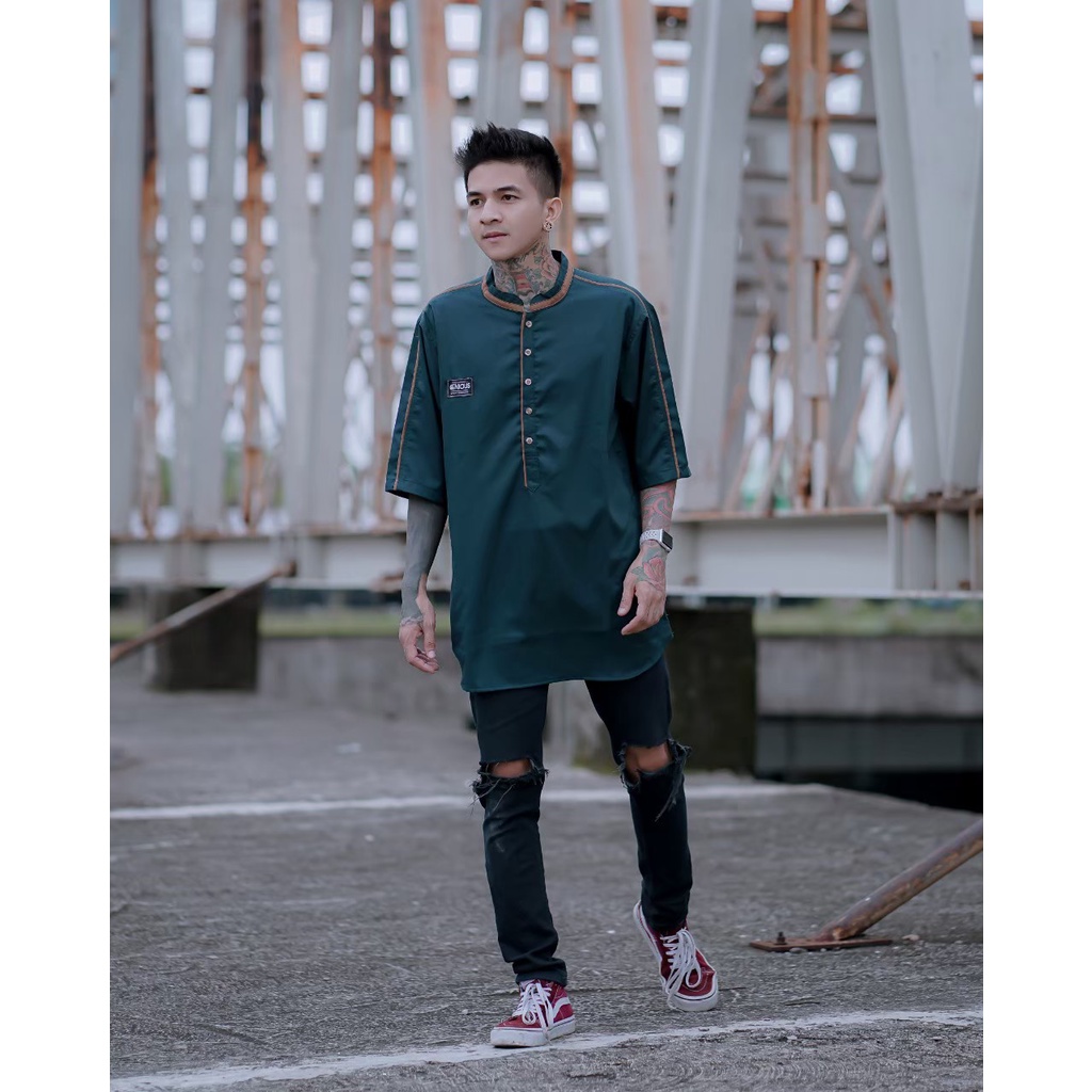 Baju koko Kurta dewasa kain premium /Kurta pakistan pria lengan 3/4 terbaru dan terlaris/Baju lebaran 2022/UKURAN M L XL [COD]