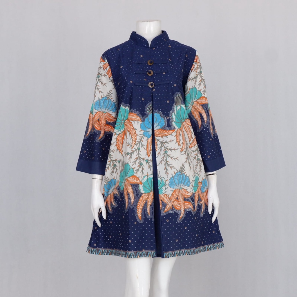 BAJU KONDANGAN WANITA MODEL TUNIK PIAS KOIN 03 | DRESS BATIK PREMIUM
