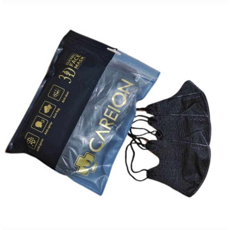 Masker Duckbill Careion Isi 50pcs Putih Hitam Embos Klip Murah Korea Surabaya