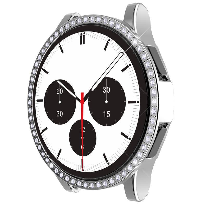 Case Bumper Pelindung Model Hollow Diamond Bahan PC Ukuran 40mm 44mm Untuk Samsung Galaxy Watch 4 classic 42mm 46mm