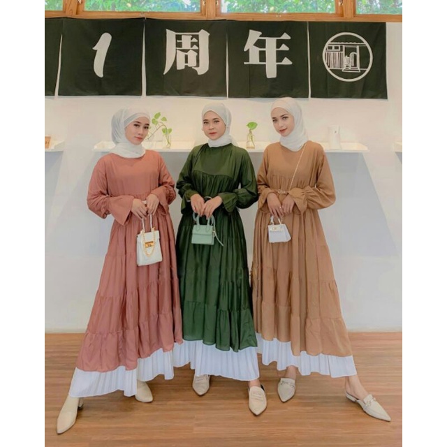 Ruffle Longtunik / tunik rayon / tunik korea / tunik wanita / blouse atasan