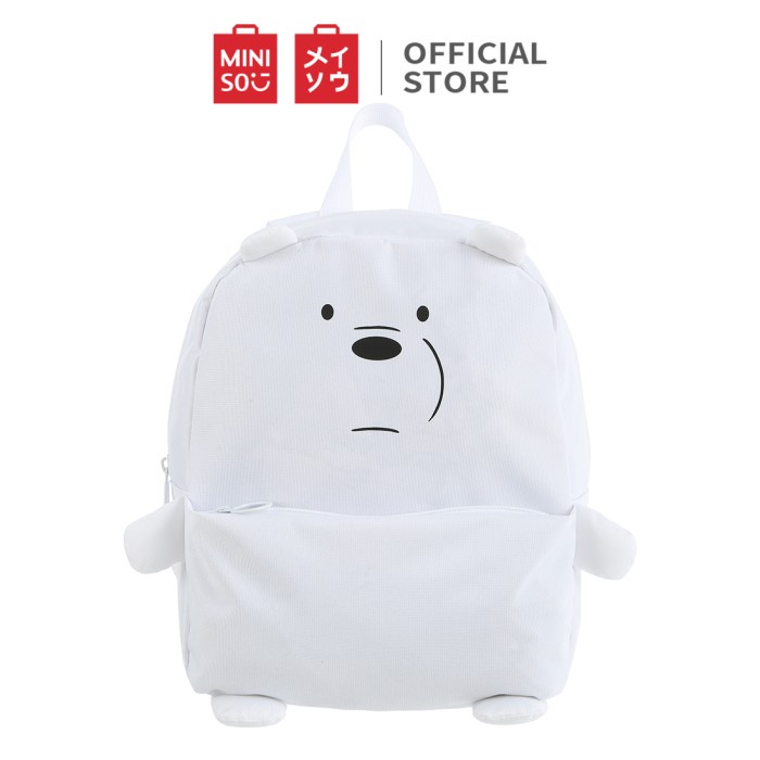 MINISO We Bare Bears Tas Ransel Backpack Tas Punggung Simple Serbaguna - Ice Bear