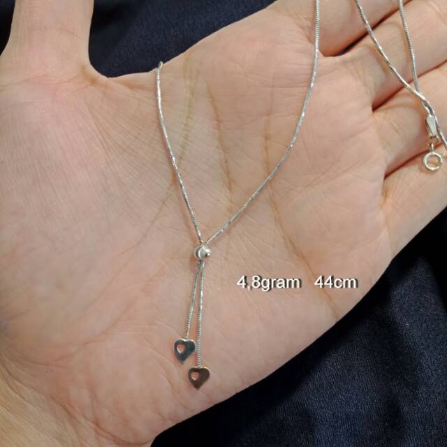 750 Kalung rantai anak dan dewasa emas asli kadar 750 75% cassandra UBS baru kasandra padat putih white gold