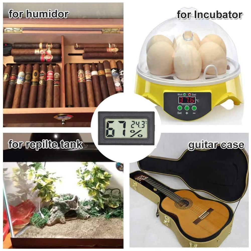 Digital Thermometer Hygrometer Humidity Meter Ukur persen Lembab Suhu