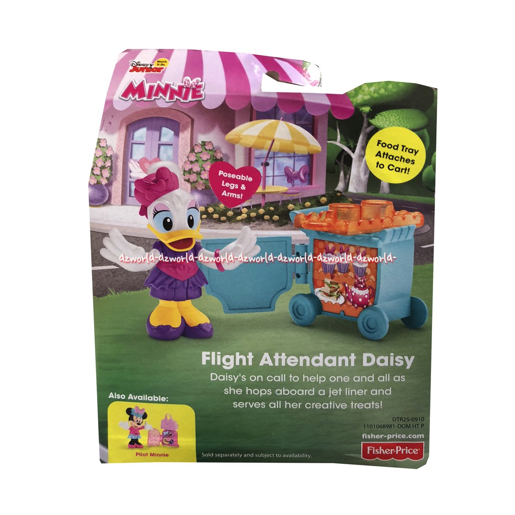 Fisher Price Mini Flight Attendant Daisy boneka daisy pramugari pose fitur dua titik artikulasi