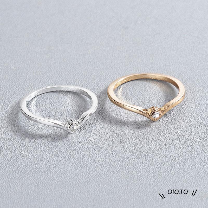 【COD】Cincin Bentuk V Bahan Zirkon Untuk Wanita