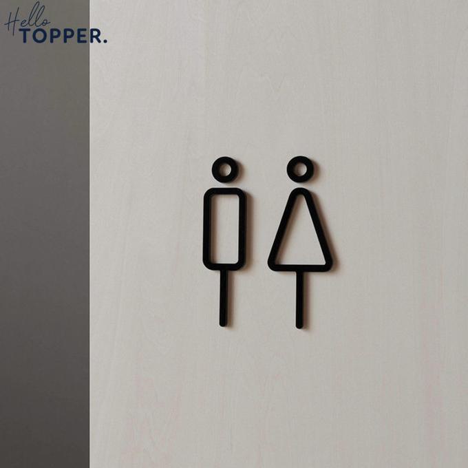 

Stiker Sign Toilet Simple | Toilet Sign Acrylic Sticker | Akrilik Sign