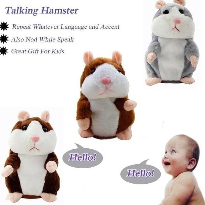 [Original] Boneka Talking Hamster Bisa Bicara Ngomong Mainan Rekam
