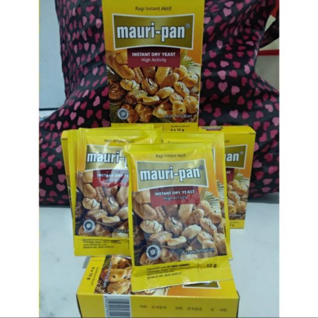 

Mauripan instant dry yeast (lebih bagus dari fermipan) (1 kotak= 4sachet x 12gram)